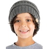 image:imageFunky Junque Kids Ribbed Beanie Hat  Soft Knit Winter Hat for Girls amp Boys Ages 29 Warm Toddler Beanie Youth TobogganCharcoal