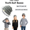 image:imageFunky Junque Kids Ribbed Beanie Hat  Soft Knit Winter Hat for Girls amp Boys Ages 29 Warm Toddler Beanie Youth TobogganHeather Grey