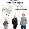 image:imageFunky Junque Kids Ribbed Beanie Hat  Soft Knit Winter Hat for Girls amp Boys Ages 29 Warm Toddler Beanie Youth TobogganIvory