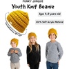 image:imageFunky Junque Kids Ribbed Beanie Hat  Soft Knit Winter Hat for Girls amp Boys Ages 29 Warm Toddler Beanie Youth TobogganMustard