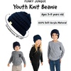 image:imageFunky Junque Kids Ribbed Beanie Hat  Soft Knit Winter Hat for Girls amp Boys Ages 29 Warm Toddler Beanie Youth TobogganNavy