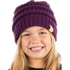 image:imageFunky Junque Kids Ribbed Beanie Hat  Soft Knit Winter Hat for Girls amp Boys Ages 29 Warm Toddler Beanie Youth TobogganPurple