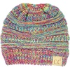 image:imageFunky Junque Kids Ribbed Beanie Hat  Soft Knit Winter Hat for Girls amp Boys Ages 29 Warm Toddler Beanie Youth TobogganRainbow 11