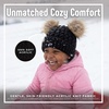 image:imageFunky Junque Toddler Double Pom Pom Beanie  Warm Knit Winter Hat for Girls Ages 16 Soft Kids Poms Beanies for Cold WeatherBlack  Natural Faux Fur Pom