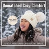image:imageFunky Junque Toddler Double Pom Pom Beanie  Warm Knit Winter Hat for Girls Ages 16 Soft Kids Poms Beanies for Cold WeatherIvory  Ivory Faux Fur Pom