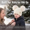 image:imageFunky Junque Toddler Double Pom Pom Beanie  Warm Knit Winter Hat for Girls Ages 16 Soft Kids Poms Beanies for Cold WeatherIvory  Ivory Faux Fur Pom