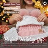 image:imageFunky Junque Toddler Double Pom Pom Beanie  Warm Knit Winter Hat for Girls Ages 16 Soft Kids Poms Beanies for Cold WeatherPale Pink  Pink Faux Fur Pom