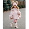 image:imageFunky Junque Toddler Double Pom Pom Beanie  Warm Knit Winter Hat for Girls Ages 16 Soft Kids Poms Beanies for Cold WeatherPale Pink W Faux Fur Double Poms