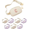 image:imageKids Fanny Pack for Girls Initial Crossbody Belt Bag  Cream Letter H  Waterproof Waist Pack Ages 412 Softside Nylon Waterproof and Expandable School Travel Playground Phone and ID PocketCream Initial Pink