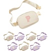 image:imageKids Fanny Pack for Girls Initial Crossbody Belt Bag  Cream Letter H  Waterproof Waist Pack Ages 412 Softside Nylon Waterproof and Expandable School Travel Playground Phone and ID PocketCream Initial Pink