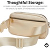image:imageKids Fanny Pack for Girls Initial Crossbody Belt Bag  Cream Letter H  Waterproof Waist Pack Ages 412 Softside Nylon Waterproof and Expandable School Travel Playground Phone and ID PocketCream Initial Pink