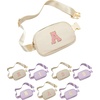 image:imageKids Fanny Pack for Girls Initial Crossbody Belt Bag  Cream Letter H  Waterproof Waist Pack Ages 412 Softside Nylon Waterproof and Expandable School Travel Playground Phone and ID PocketCream Initial Pink