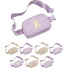 image:imageKids Fanny Pack for Girls Initial Crossbody Belt Bag  Cream Letter H  Waterproof Waist Pack Ages 412 Softside Nylon Waterproof and Expandable School Travel Playground Phone and ID PocketLavender Initial White
