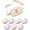 image:imageKids Fanny Pack for Girls Initial Crossbody Belt Bag  Cream Letter H  Waterproof Waist Pack Ages 412 Softside Nylon Waterproof and Expandable School Travel Playground Phone and ID PocketCream Initial Pink