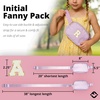 image:imageKids Fanny Pack for Girls Initial Crossbody Belt Bag  Cream Letter H  Waterproof Waist Pack Ages 412 Softside Nylon Waterproof and Expandable School Travel Playground Phone and ID PocketLavender Initial White