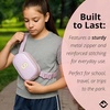 image:imageKids Fanny Pack for Girls Initial Crossbody Belt Bag  Cream Letter H  Waterproof Waist Pack Ages 412 Softside Nylon Waterproof and Expandable School Travel Playground Phone and ID PocketCream Initial Pink