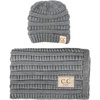 Ribbed Knit - No Pom - Heather Grey