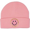 image:imageFunky Junque Adorable Newborn Baby Smiley Face Beanie  Soft Knit Winter Hat with Premium Suede PatchSmiley  Light Pink