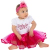 Bday Girl/Fuchsia Glitter - (T-shirt  Tutu & Crown)