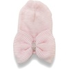image:imageFunky Junque Baby Girl Newborn Beanie with Rhinestone Trim Bow  Soft Infant Hospital Hat for Nursery and Coming Home OutfitPinkWhite Striped  Knitted Bow