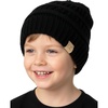 image:imageFunky Junque Kids Ribbed Beanie Hat  Soft Knit Winter Hat for Girls amp Boys Ages 29 Warm Toddler Beanie Youth TobogganBlack