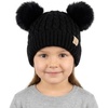Black - Black Faux Fur Pom