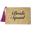 image:imageFunky Junque Womens Saying Beach Clutch Straw Travel Mini Zipper Handbag PouchBride Squad  Natural
