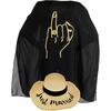 image:imageHat amp Cover Up Set Just Married FringeNatural amp Ring Finger BlackGold  Just Married FringeNatural amp Ring Finger BlackGold Cover Up straw sun hat amp cover up set for bachelorette trips