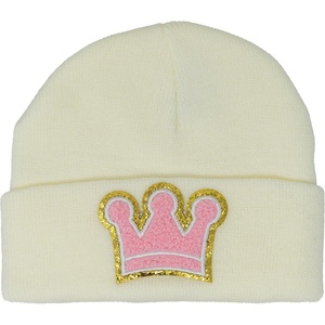 image:imageFunky Junque Adorable Newborn Baby Smiley Face Beanie  Soft Knit Winter Hat with Premium Suede PatchCrown  WhitePink