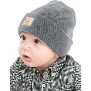 image:imageFunky Junque Adorable Newborn Baby Smiley Face Beanie  Soft Knit Winter Hat with Premium Suede PatchHeather Grey