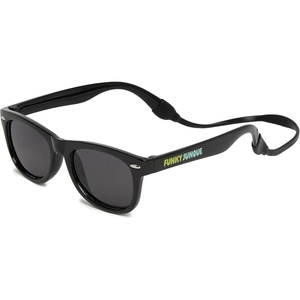 image:imageFunky Junque Baby Sunglasses Strap Unbreakable Toddler Shades  Bendable polycarbonate baby sunglasses with adjustable strap for swimming surfing kayaking amp beach daysBlackSmoke Mirror Lenses