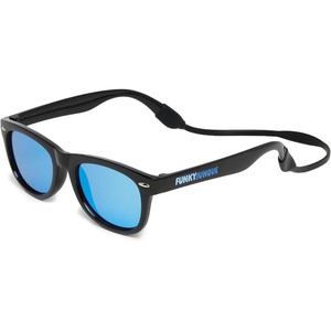 image:imageFunky Junque Baby Sunglasses Strap Unbreakable Toddler Shades  Bendable polycarbonate baby sunglasses with adjustable strap for swimming surfing kayaking amp beach daysBlackBlue Mirror Lenses