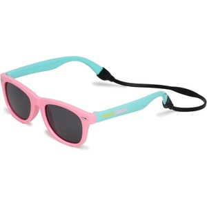 image:imageFunky Junque Baby Sunglasses Strap Unbreakable Toddler Shades  Bendable polycarbonate baby sunglasses with adjustable strap for swimming surfing kayaking amp beach daysPink TurquoiseSmoke Lenses