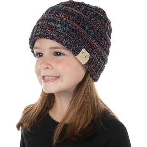 image:imageFunky Junque Exclusives Child Toddler Beanie Warm Winter Kids Knit Skull Cap HatBlack  Purple  Orange  Teal  4 Tone Mix