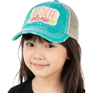 image:imageFunky Junque Kids Baseball Cap Embroidered Toddler Snapback Hat  Soft cotton kids cap with embroidered designs for park days school playtime vacations amp birthday giftsBeach Please Metallic  Turquoise 59