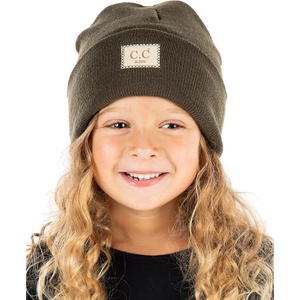 image:imageFunky Junque Kids Cozy Knit Winter Beanie Hat  Perfect Holiday Stocking StufferDark Olive