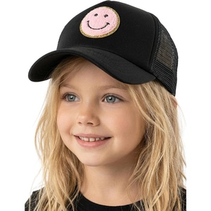 image:imageFunky Junque Kids Mesh Baseball Hat Toddler Adjustable Trucker Cap  Breathable baseball hat with precurved visor for the playground pool days pumpkin patch amp summer campSmiley  BlackPink