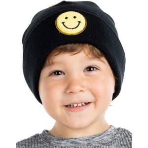 image:imageFunky Junque Toddler Beanies Knit Warm Soft Winter Hat with Suede Patch for Baby 1218 Months to Kids 4 Years BlackYellow