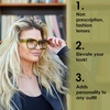 image:imageFunky Junque Clear Glasses for Women  Non Prescription Oversized Fashion Square Frame SunglassesOlive  Transparent