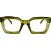 image:imageFunky Junque Clear Glasses for Women  Non Prescription Oversized Fashion Square Frame SunglassesOlive  Transparent