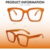 image:imageFunky Junque Clear Glasses for Women  Non Prescription Oversized Fashion Square Frame SunglassesRust  Solid