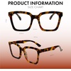 image:imageFunky Junque Clear Glasses for Women  Non Prescription Oversized Fashion Square Frame SunglassesTortoise  Solid