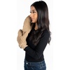 image:imageFunky Junque Exclusives Womens Mittens Faux Fur Convertible Fingerless GlovesDark Camel