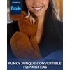 image:imageFunky Junque Exclusives Womens Mittens Faux Fur Convertible Fingerless GlovesDark Camel