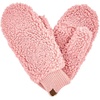 image:imageFunky Junque Exclusives Womens Mittens Faux Fur Convertible Fingerless GlovesSherpa Rose