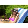 image:imageFunky Junque Foldable Sun Hat for Women  Packable Straw Beach Cap UPF 50 Adjustable Travel Bucket HatBrown Multi