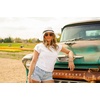 image:imageFunky Junque Foldable Sun Hat for Women  Packable Straw Beach Cap UPF 50 Adjustable Travel Bucket HatWhite