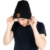 image:imageFunky Junque Knit Beanie for Men amp Women  Warm Stretch Winter Hat Soft Skull Cap Solid amp Heathered ColorsHeathered  Black