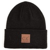 image:imageFunky Junque Knit Beanie for Men amp Women  Warm Stretch Winter Hat Soft Skull Cap Solid amp Heathered ColorsSolid  Black