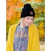 image:imageFunky Junque Knit Beanie for Men amp Women  Warm Stretch Winter Hat Soft Skull Cap Solid amp Heathered ColorsSolid  Black